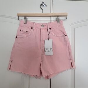 NWT - Zara Pink Denim Shorts